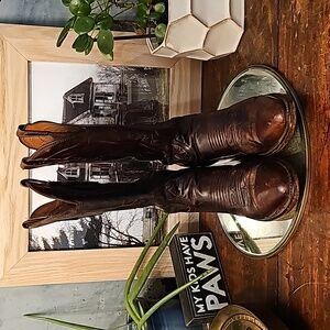 SOLD-Lucchese Women's Brown 8.5 Western Boots